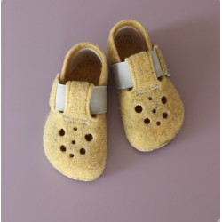 Detské barefoot papuče Pegres BF04 - žlté