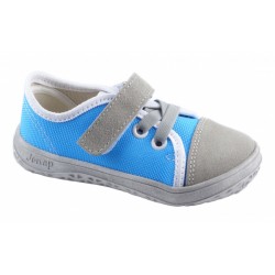 Detské barefoot plátenky Jonap B15 airy šedomodrá